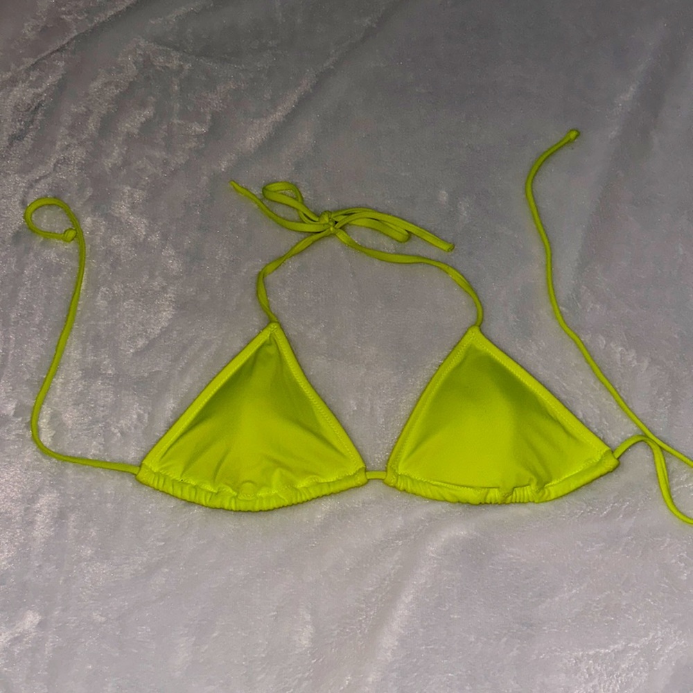 Medium neon green bikini top